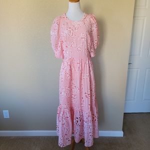 NWT Ted Baker Esthher Floral-Embroidered Midi-Dress, Ted Baker Size 5 (US 12)